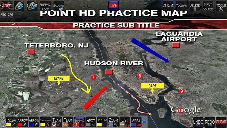 NBC Universal POINT-HD showing point-hd telestrator used for news broadcasts