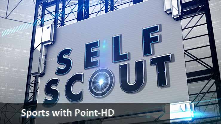 Panthers Telestrator POINT-HD and still of self scout show title